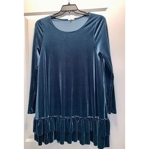 Velvet long sleeve tunic
